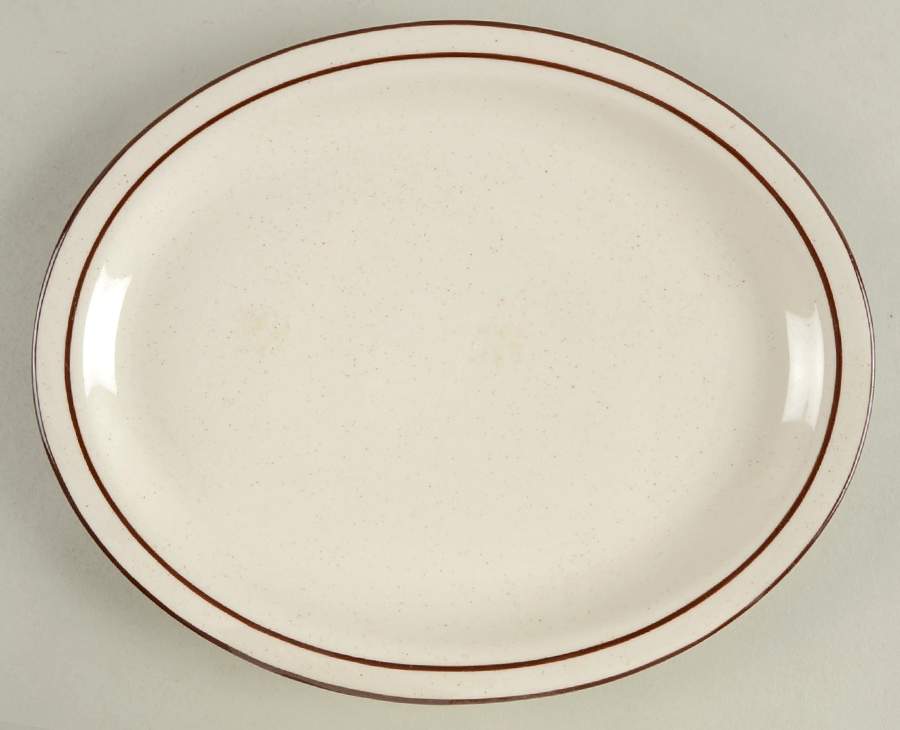 BUF65 11" Oval Serving Platter by Buffalo Pottery-1