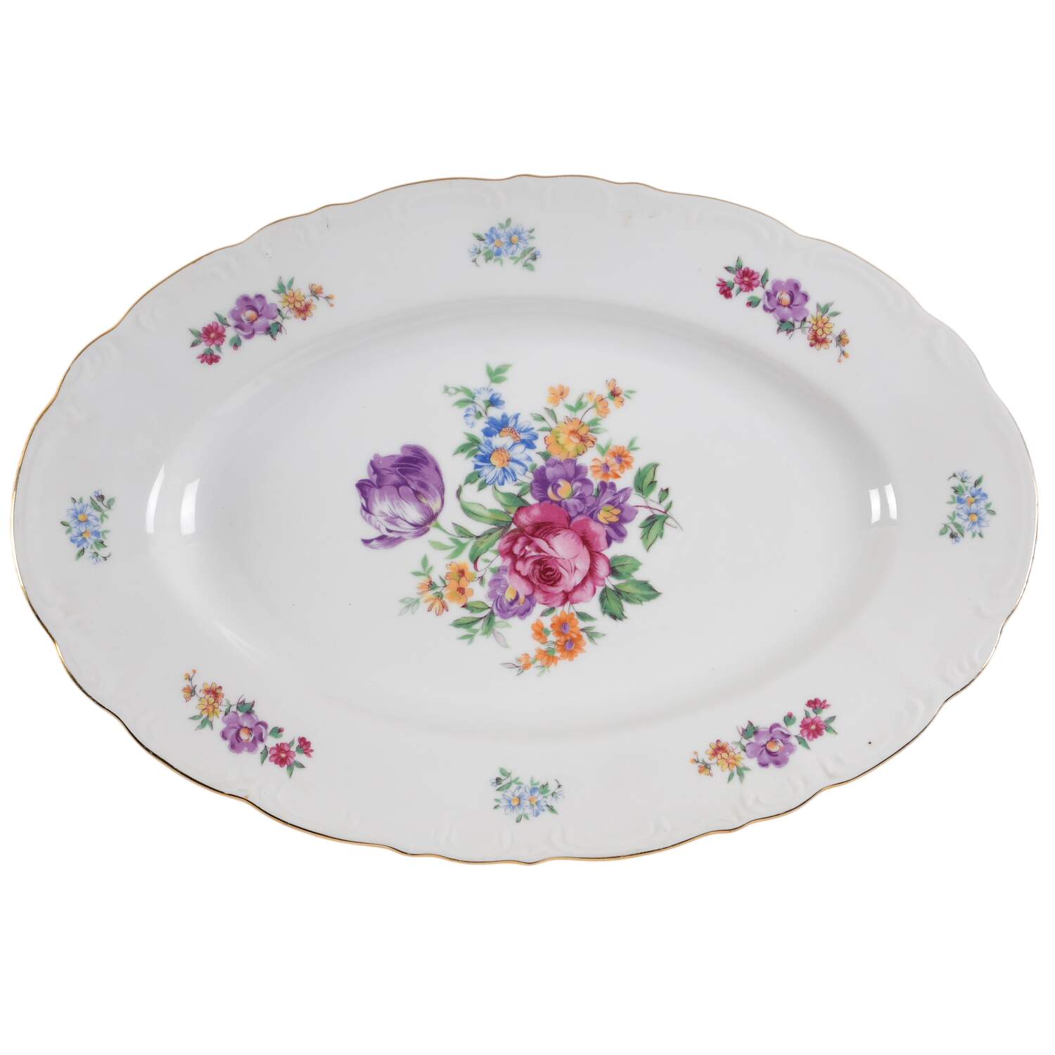 Linden 12" Oval Serving Platter by Bohemia Ceramic Works-1