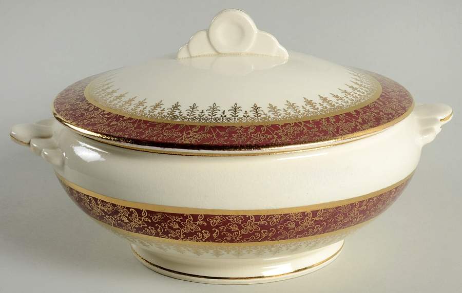 Treasure O'Gold Round Covered Vegetable by British Empire Ware-1