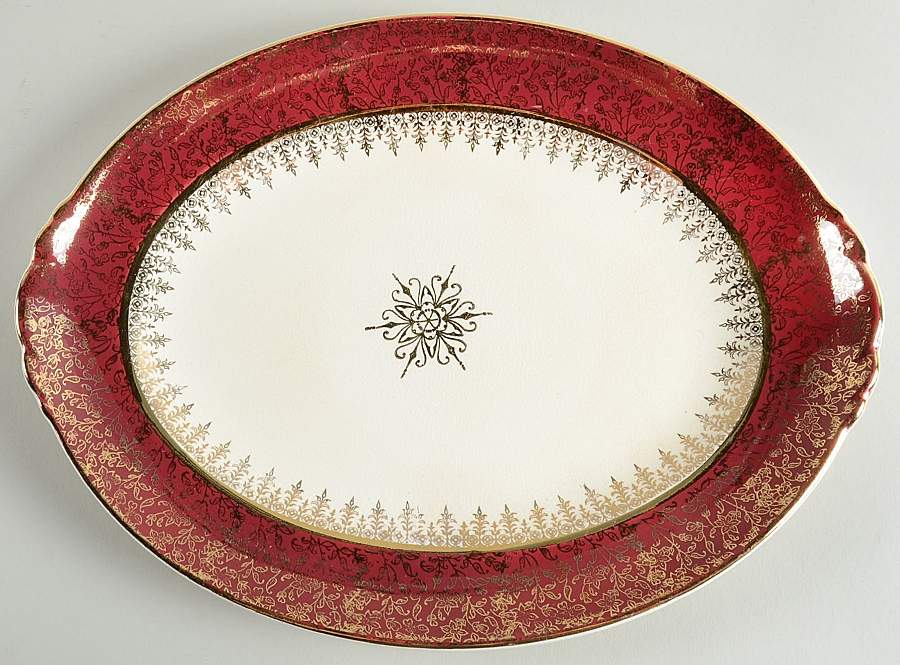 Treasure O'Gold 12" Oval Serving Platter by British Empire Ware-1