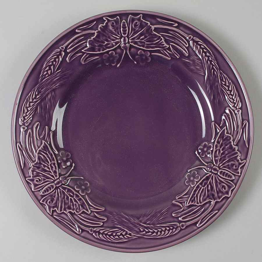 Papillon Lilac Dinner Plate by Bordallo Pinheiro-1