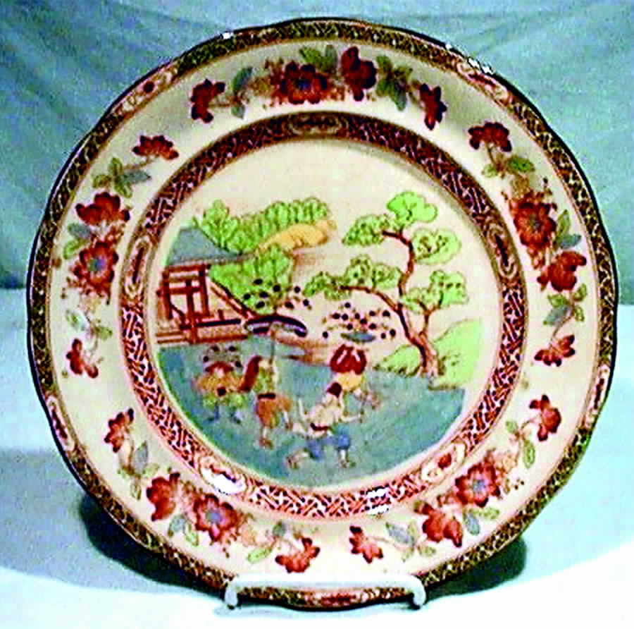 Japan Dinner Plate by Buffalo Pottery-1