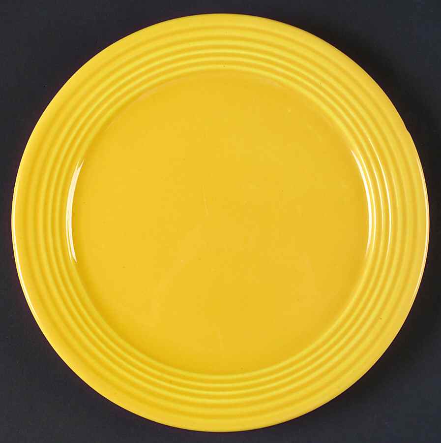 Monterey Yellow (Bright) Dinner Plate by Bauer-1