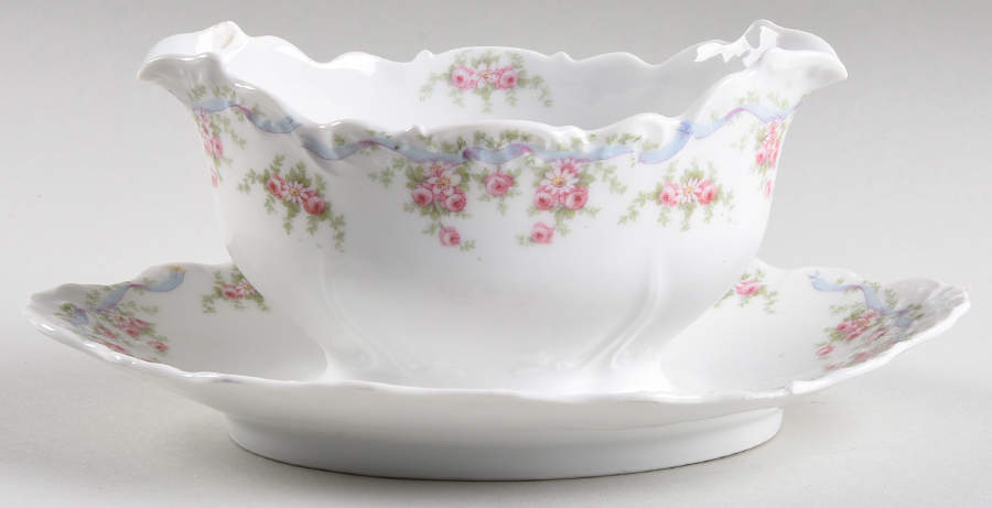 BWD277 (NO TRIM) Gravy Boat with Attached Underplate by Bawo & Dotter-1