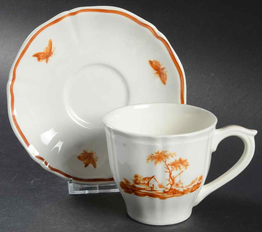 BOI3 Flat Cup & Saucer Set by Bon Vivant-1