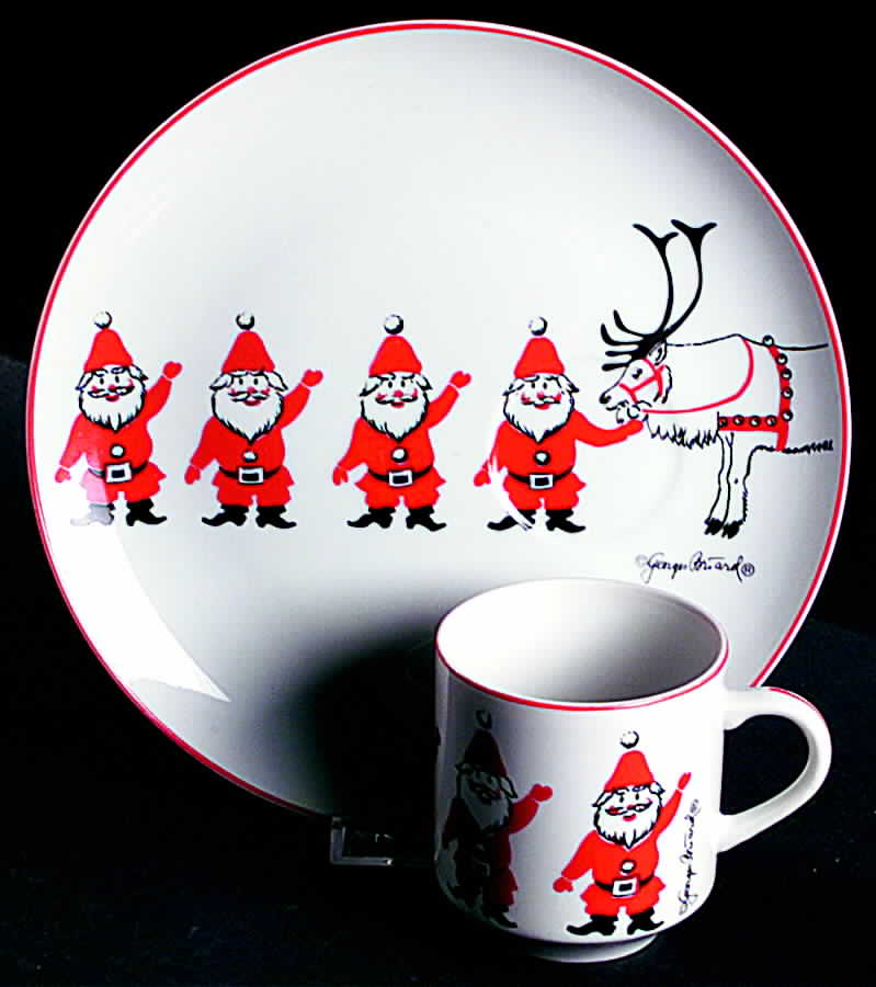 Santa Snack Plate & Cup Set by Georges Briard-1