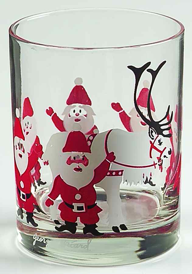 Santa 12 Oz Glassware Double Old Fashioned by Georges Briard-1