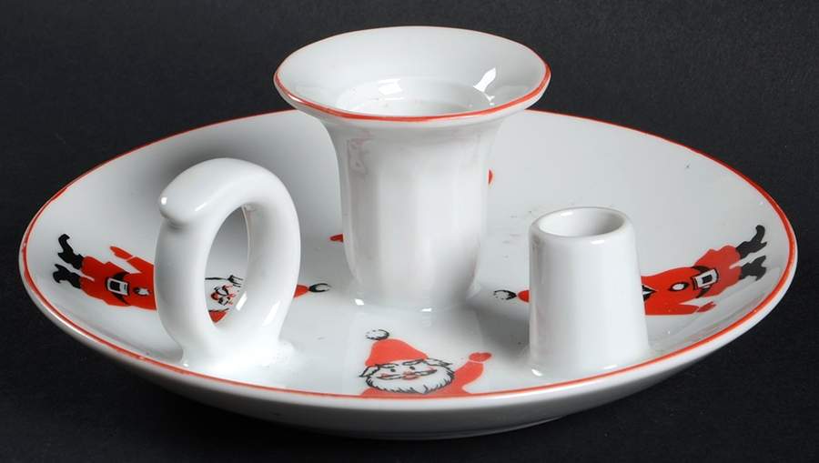 Santa Handled Candleholder by Georges Briard-1