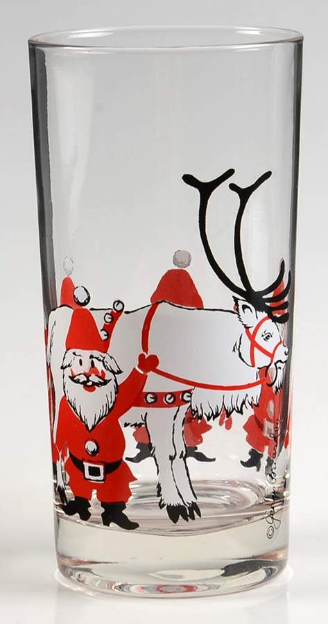 Santa 12 Oz Glassware Tumbler by Georges Briard-1