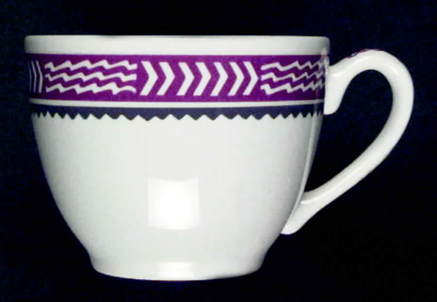 Ancient Mimbreno Indian-Burgundy (Replica) Flat Cup by Pipestone-1