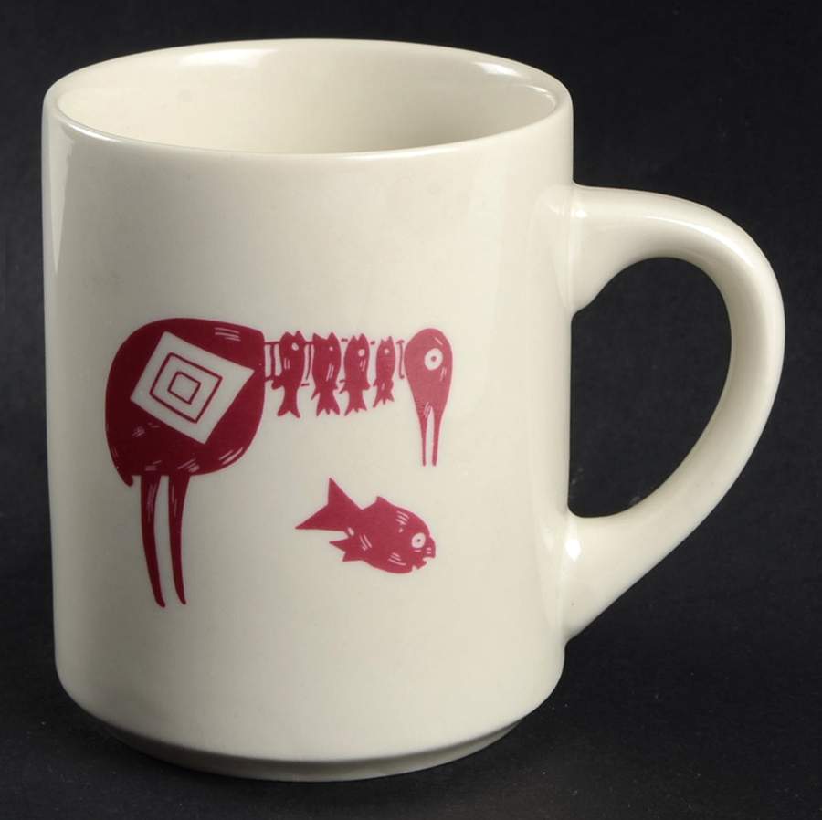Ancient Mimbreno Indian-Burgundy (Replica) Mug by Pipestone-1