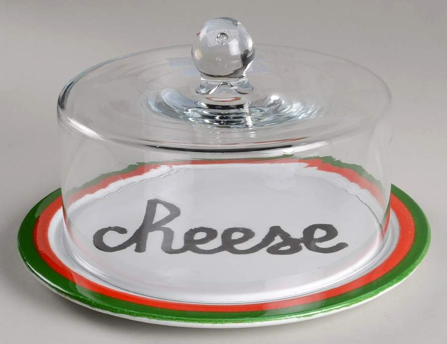 BAZ2 Cheese Dish W/Glass Dome by Baldelli Italia-1