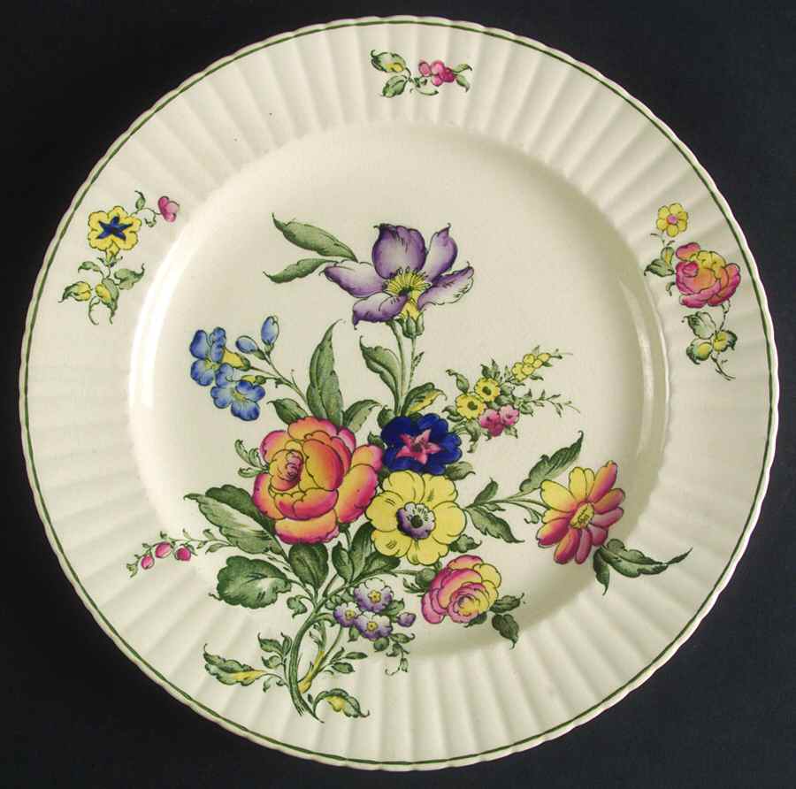 Old Country Sprays (Ribbed) Dinner Plate by Booths-1