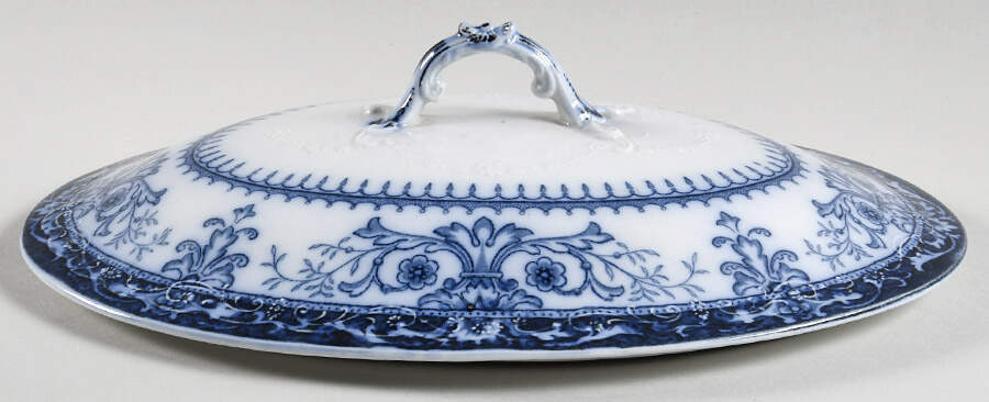 Leicester Lid for Oval Vegetable by Burgess & Leigh-1
