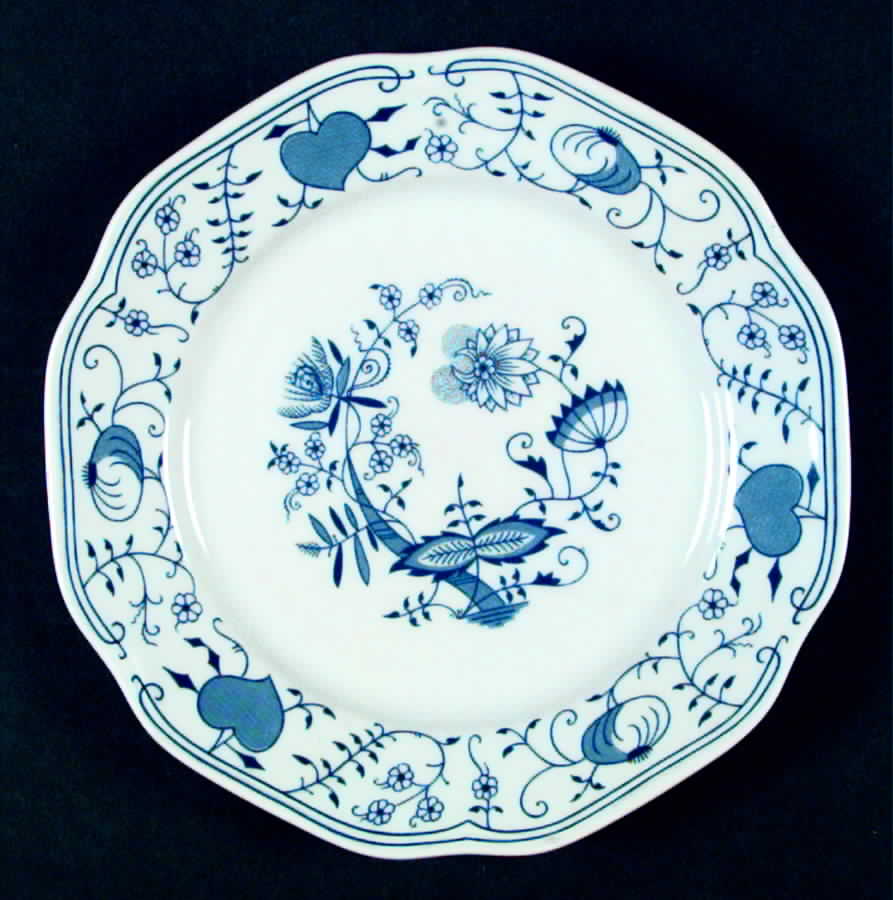 Blue Onion (Light Blue) Salad Plate by Bohemia Ceramic Works-1