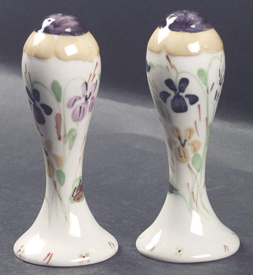 Dogtooth Violet Salt & Pepper Set by Blue Ridge Southern Pottery-1