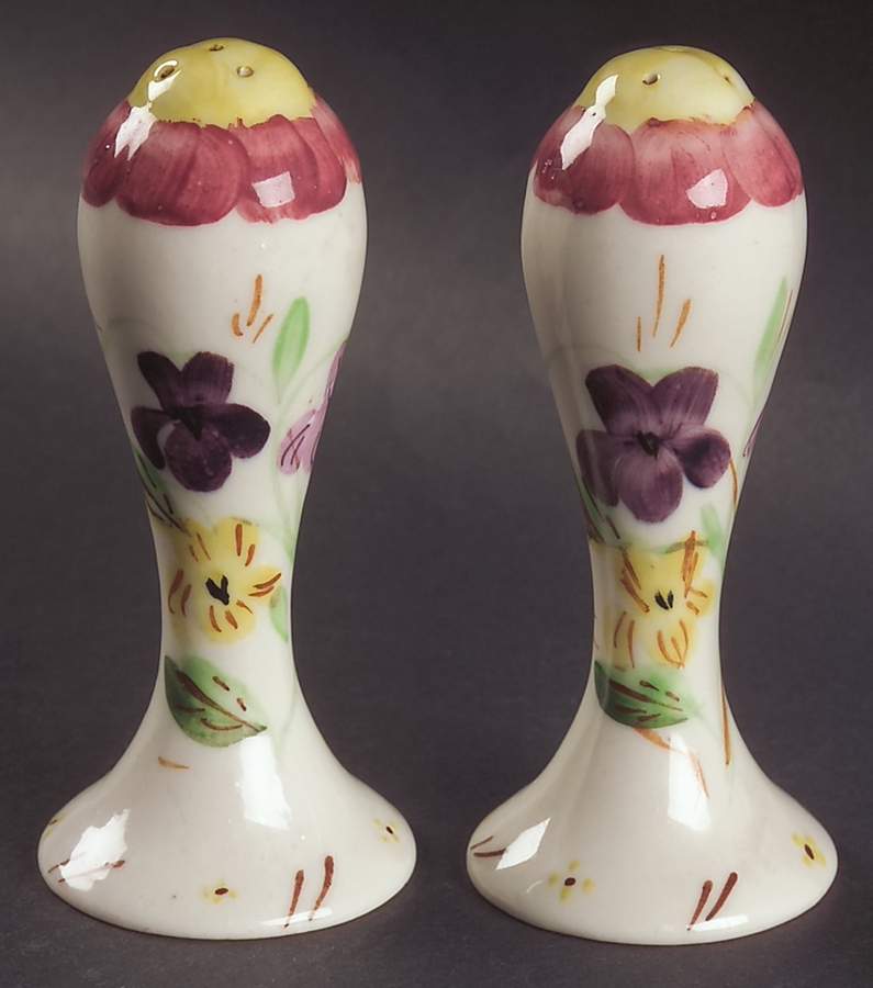 Dogtooth Violet Salt & Pepper Set by Blue Ridge Southern Pottery-1