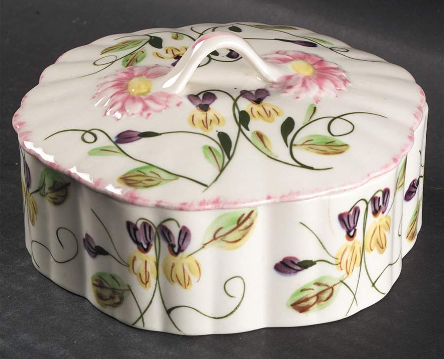 Dogtooth Violet Candy Box & Lid by Blue Ridge Southern Pottery-1