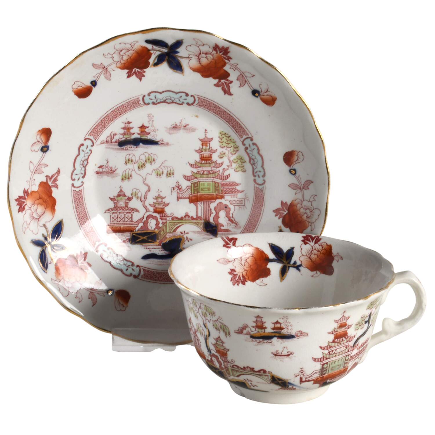 Tonquin Flat Cup & Saucer Set by Burgess & Leigh-1