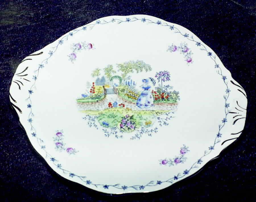 2544 (Scalloped) Handled Cake Plate by Bell China-1