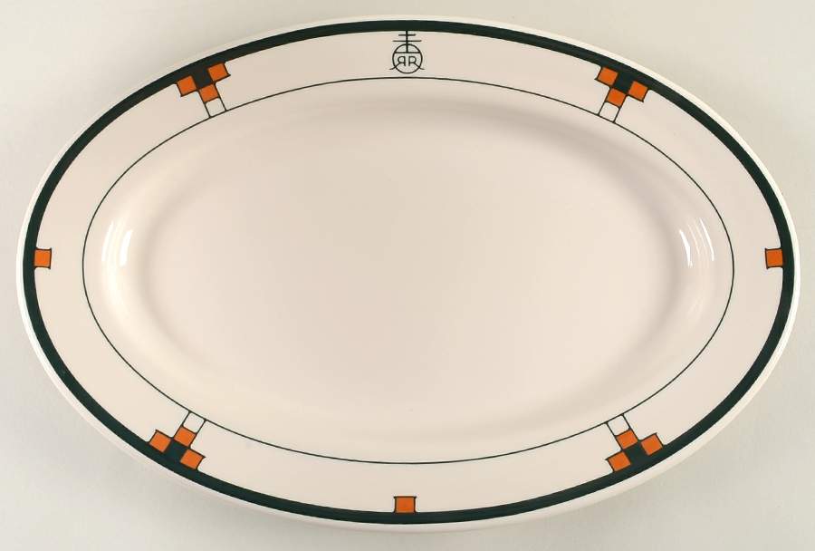 BUF68 13" Oval Serving Platter by Buffalo Pottery-1