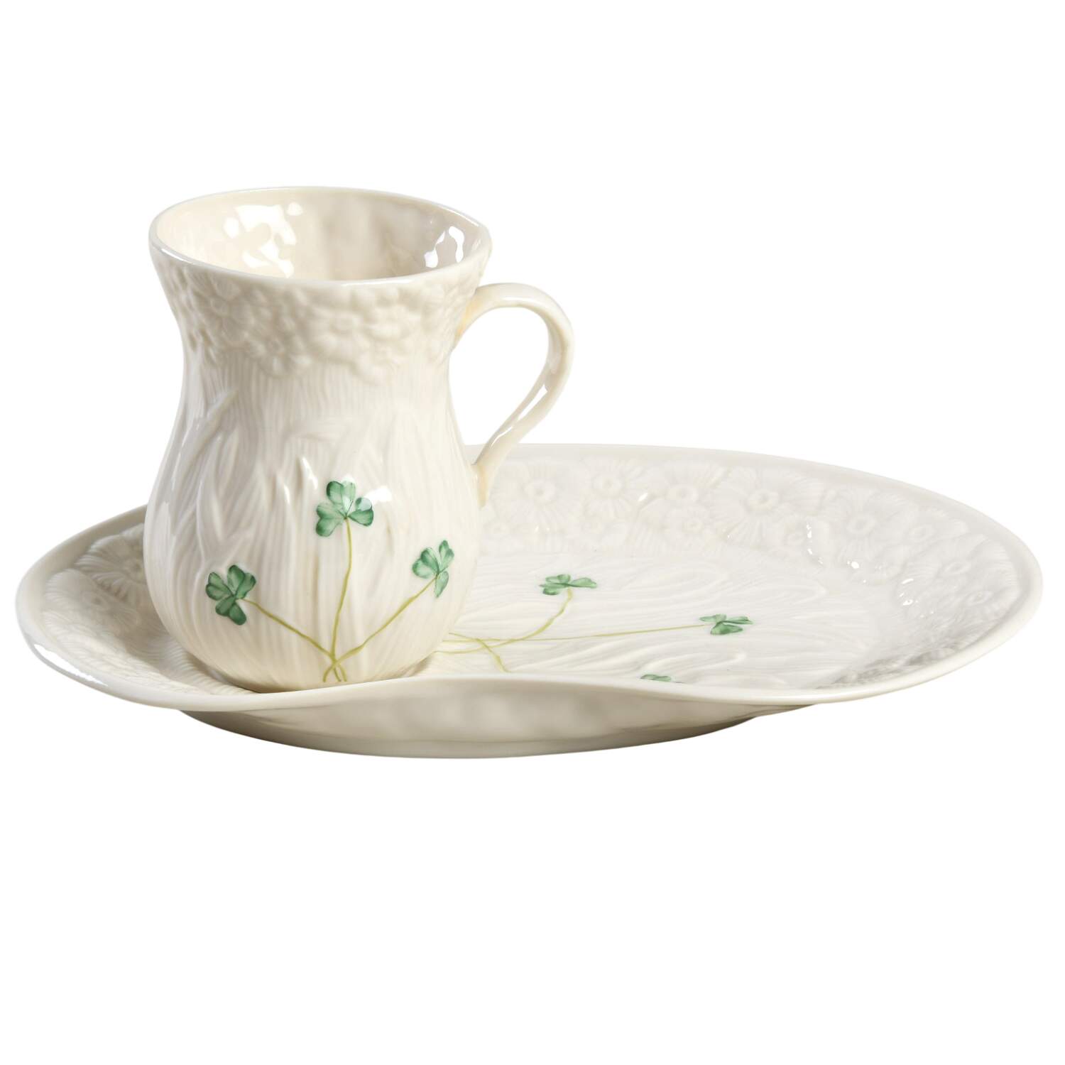 Daisy (Giftware) Snack Plate & Cup Set by Belleek Pottery (Ireland)-1