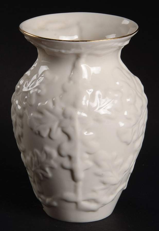 Oak Leaf (Giftware) 5" Vase by Belleek Pottery (Ireland)-1
