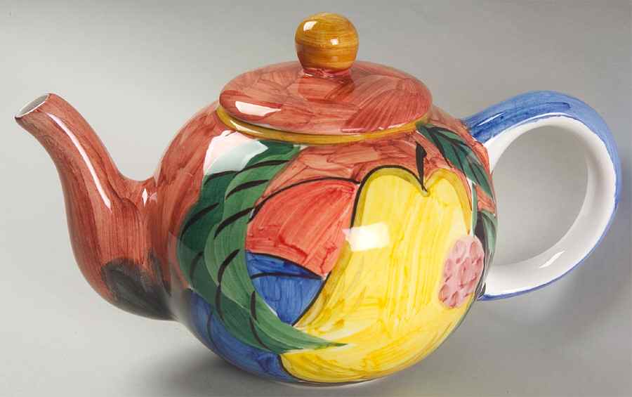 Antique Fruit Teapot & Lid by Bella-1