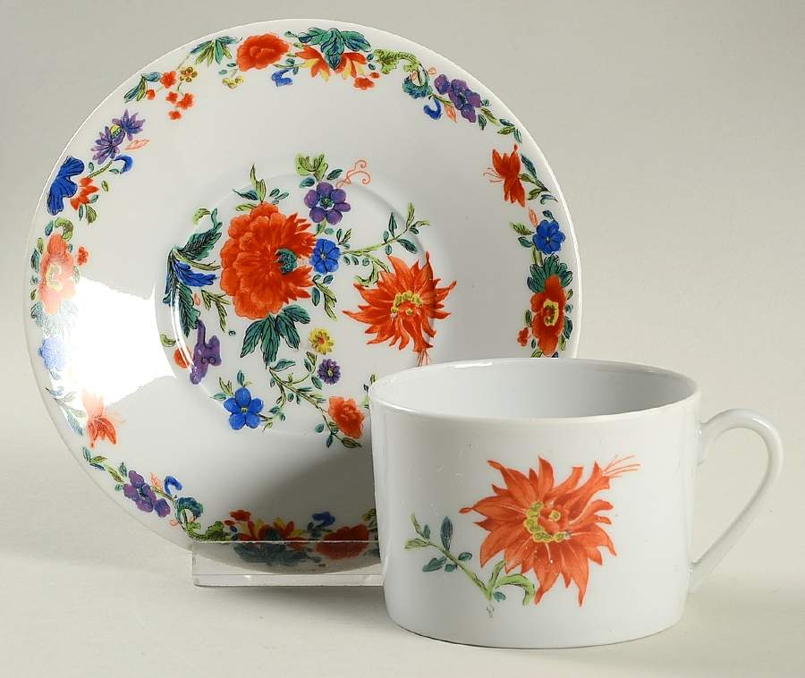 Kaboul Flat Cup & Saucer Set by Bernardaud-1