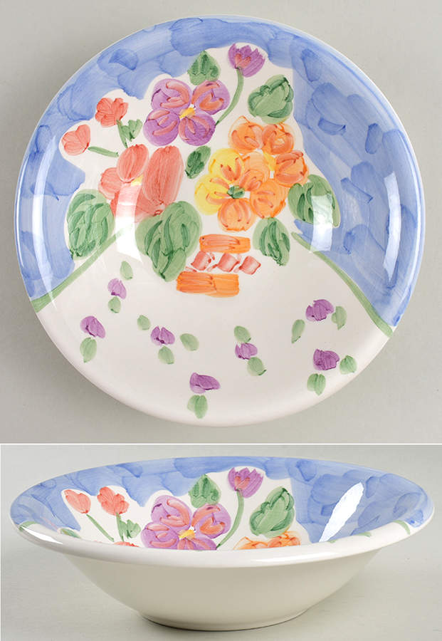 Bouquet 9" Round Vegetable Bowl by Bella-1