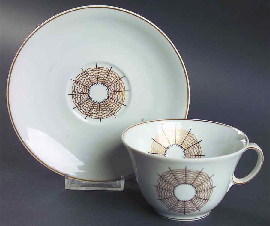 Riviera Flat Cup & Saucer Set by Bernardaud-1