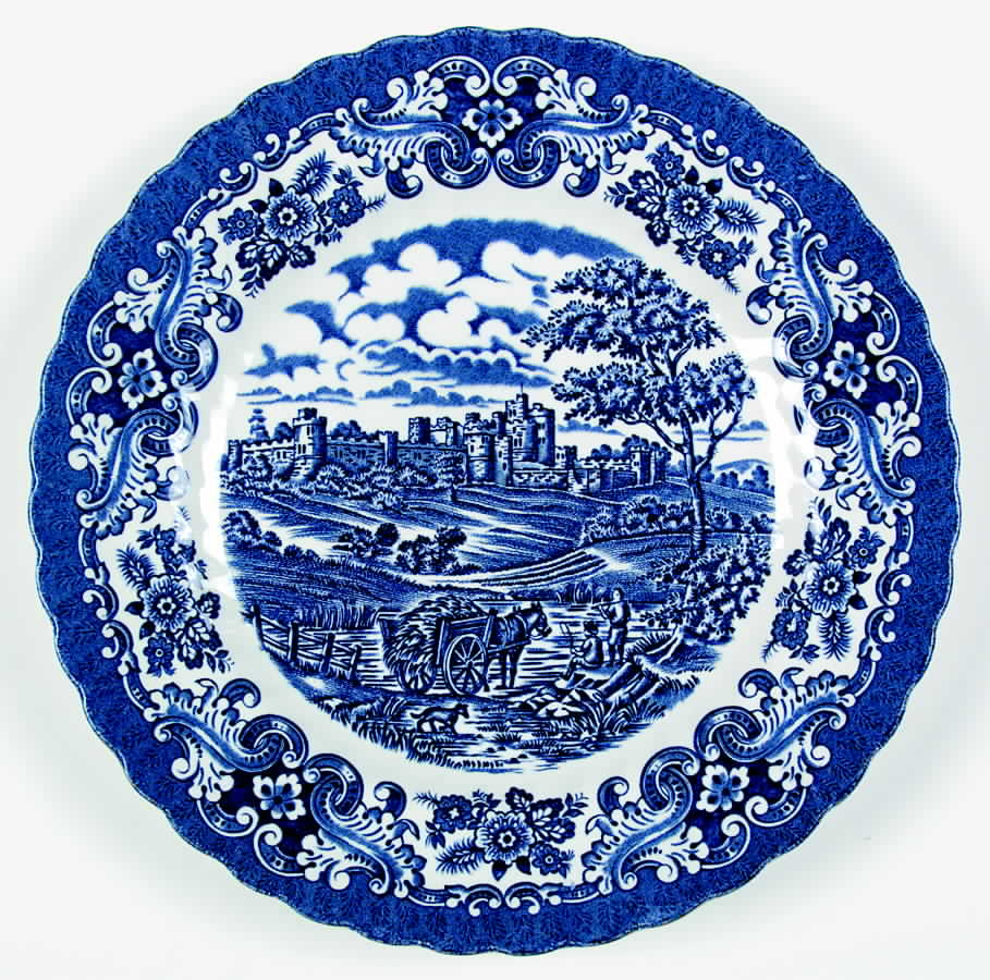 Olde Country Castles Blue Dinner Plate by British Anchor-1