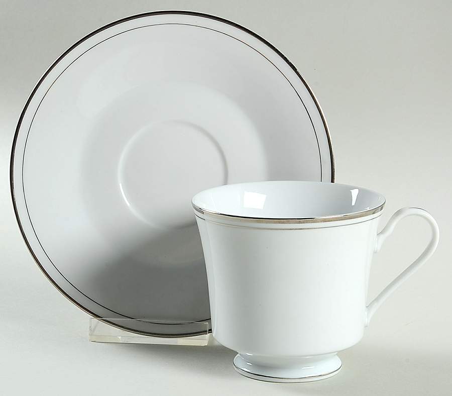 Sterling Footed Cup & Saucer Set by Baum Brothers-1