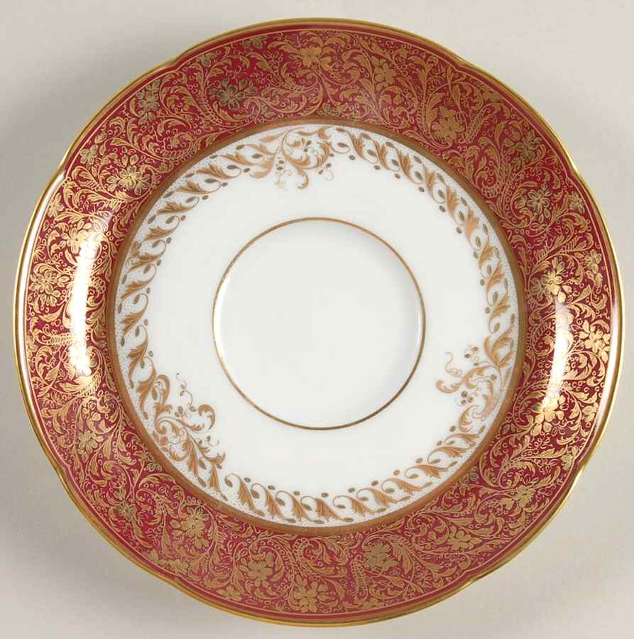 Eden Crimson Saucer by Bernardaud-1