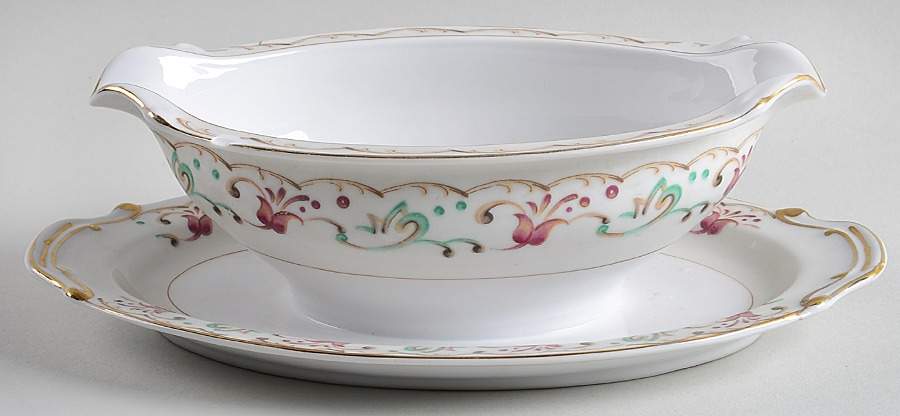 Continental Gravy Boat with Attached Underplate by Berkshire China-1