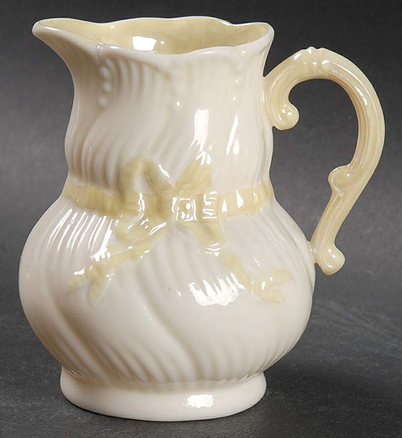 Ribbon Creamer by Belleek Pottery (Ireland)-1