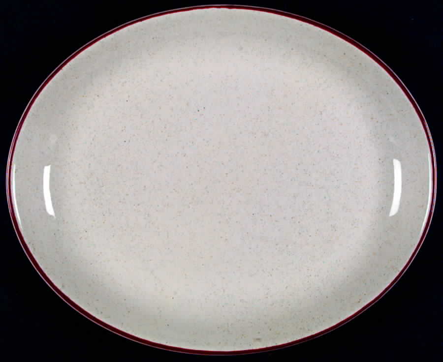 BUF72 11" Oval Serving Platter by Buffalo Pottery-1