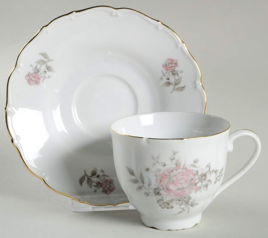 La Maria (Center Design) Footed Cup & Saucer Set by Bohemia Ceramic Works-1
