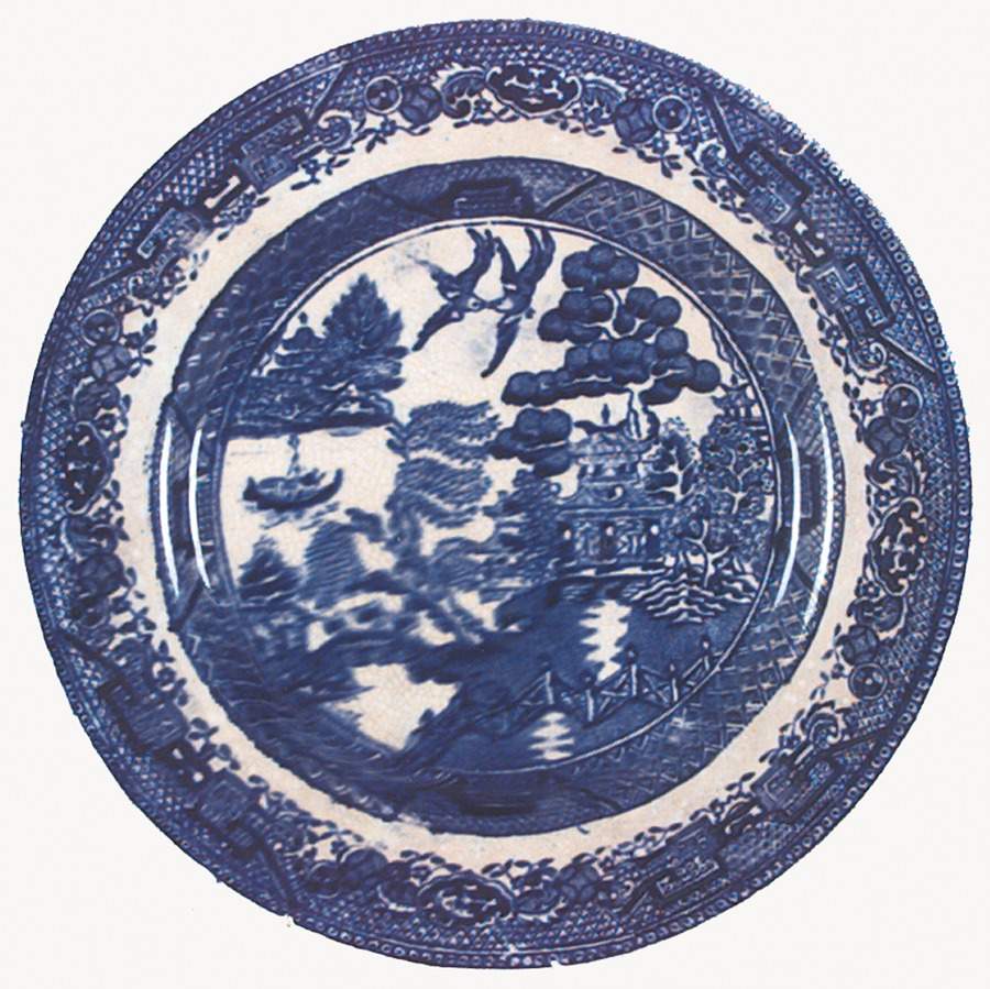 Willow Blue Dessert/Pie Plate by Britannia Pottery -1