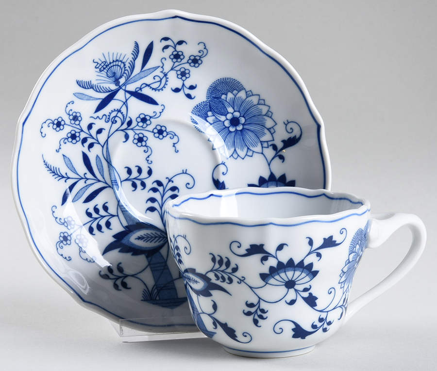 Blue Danube (2001 Anniversary Stamp) Oversized Cup & Saucer Set by Blue Danube (Japan)-1