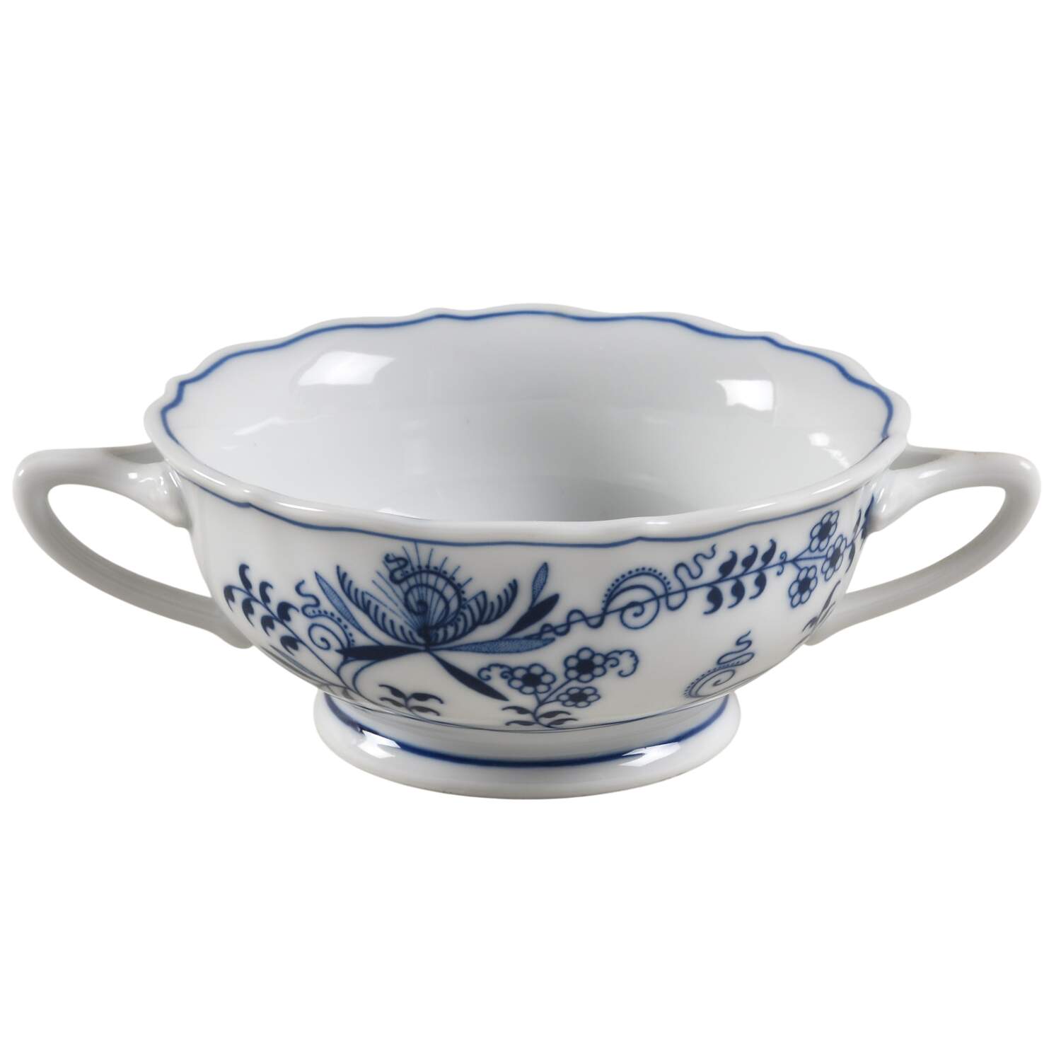 Blue Danube (2001 Anniversary Stamp) Footed Cream Soup Bowl by Blue Danube (Japan)-1