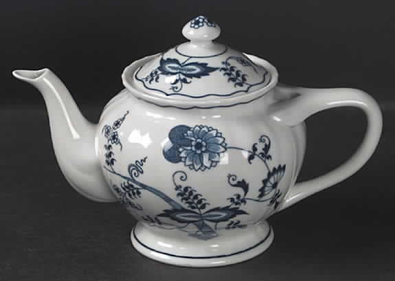 Blue Danube (2001 Anniversary Stamp) Teapot & Lid by Blue Danube (Japan)-1