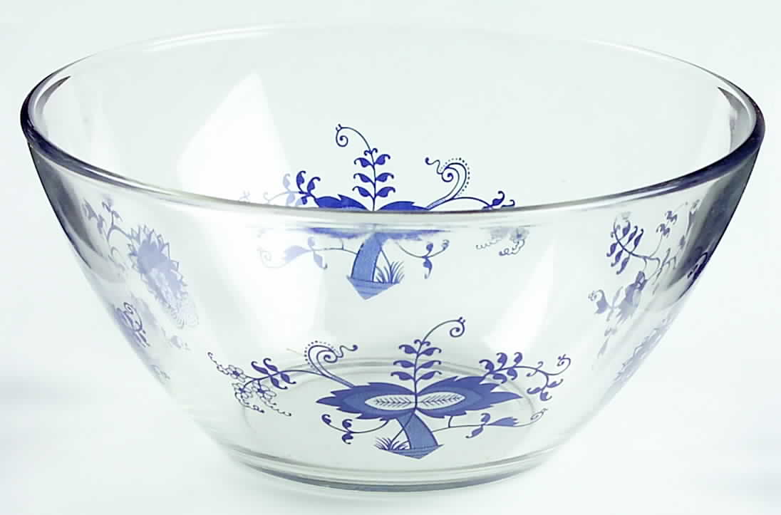 Blue Danube (2001 Anniversary Stamp) Glassware Individual Salad Bowl by Blue Danube (Japan)-1