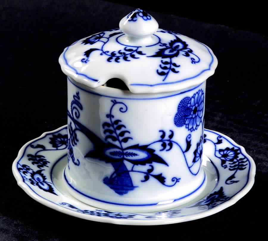Blue Danube (2001 Anniversary Stamp) Jam/Jelly & Lid W/Underplate by Blue Danube (Japan)-1