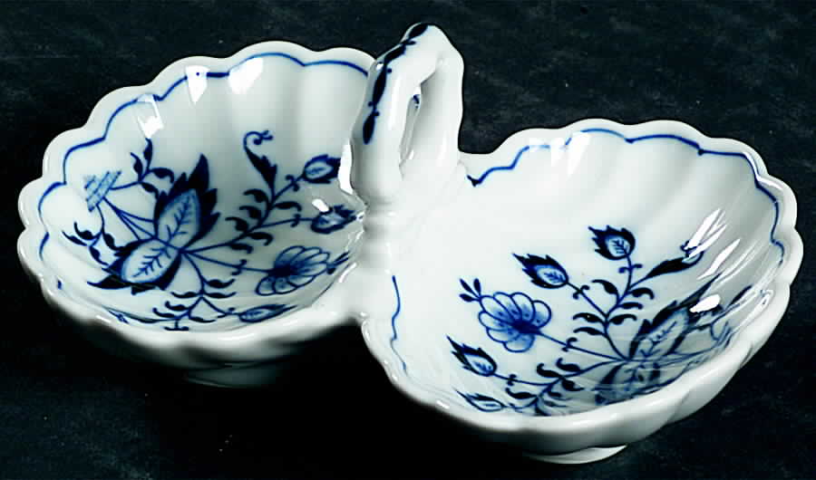 Blue Danube (2001 Anniversary Stamp) Open Salt & Pepper Server by Blue Danube (Japan)-1