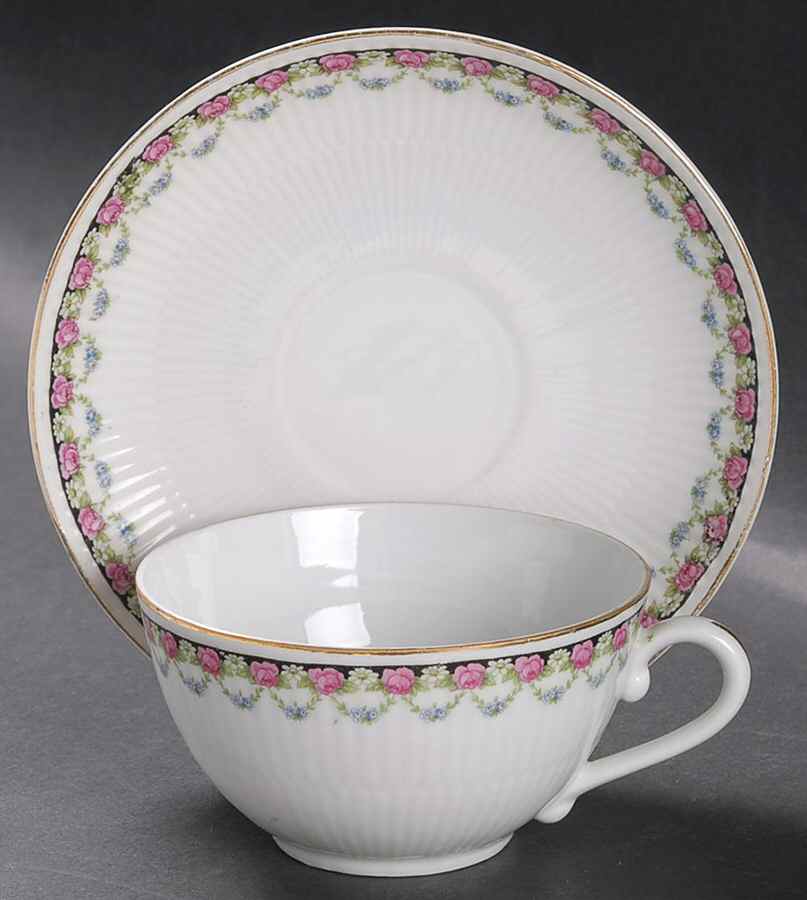 WIG701 Flat Cup & Saucer Set by Winterling - Bavaria-1