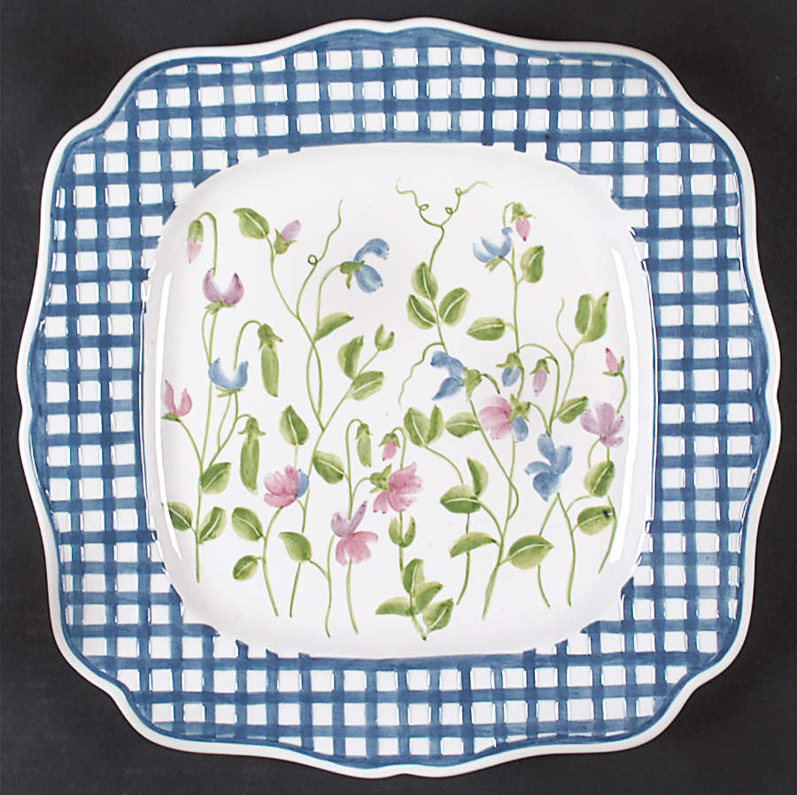 Sweet Pea 12" Square Serving Platter by Block-1