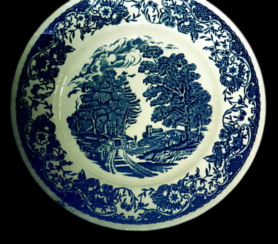 Olde England Blue (Embossed, No Gold) Salad Plate by Barker Bros Ltd-1