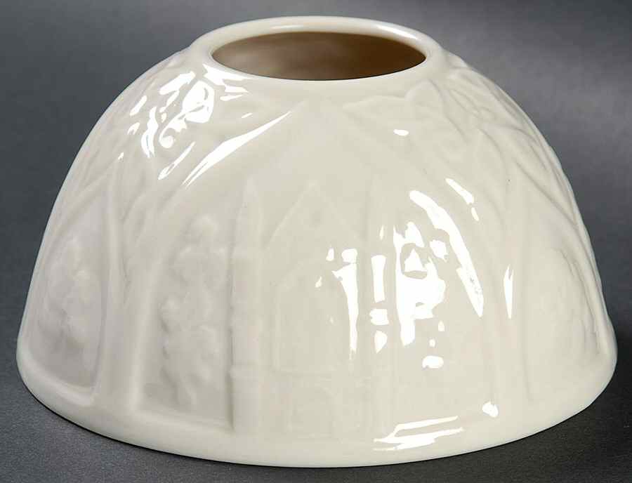 Shamrock Lithophane Candle Votive Globe by Belleek Pottery (Ireland)-1