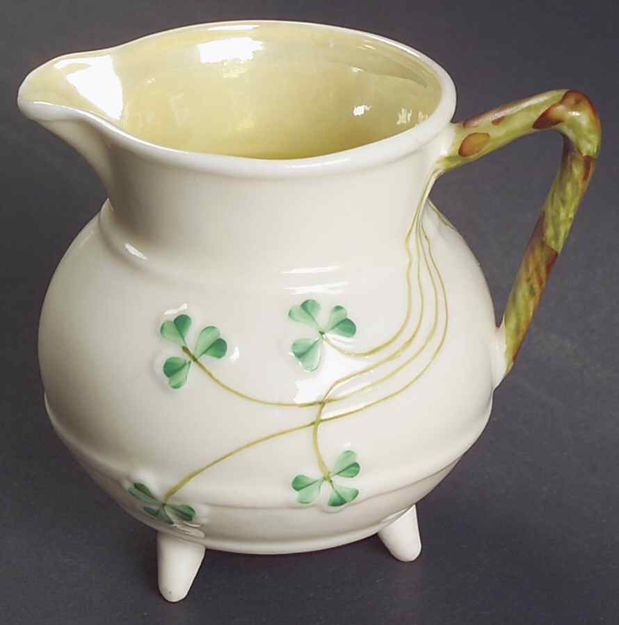Shamrock Mini Creamer by Belleek Pottery (Ireland)-1